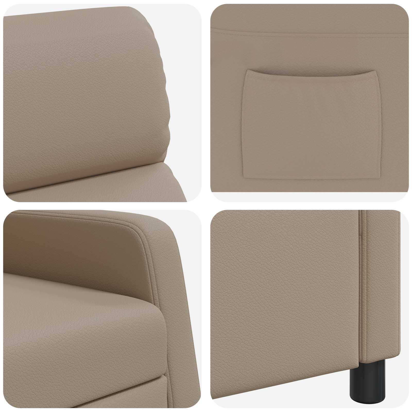 Relaxfauteuil Cappuccino Kunstleer - Afbeelding 4