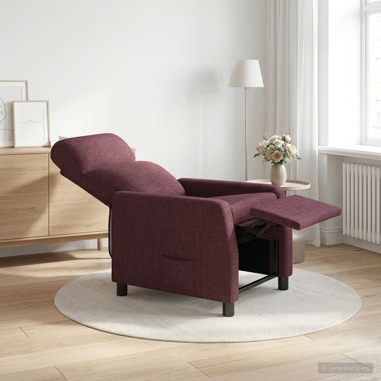 Recliner Lila Tyg