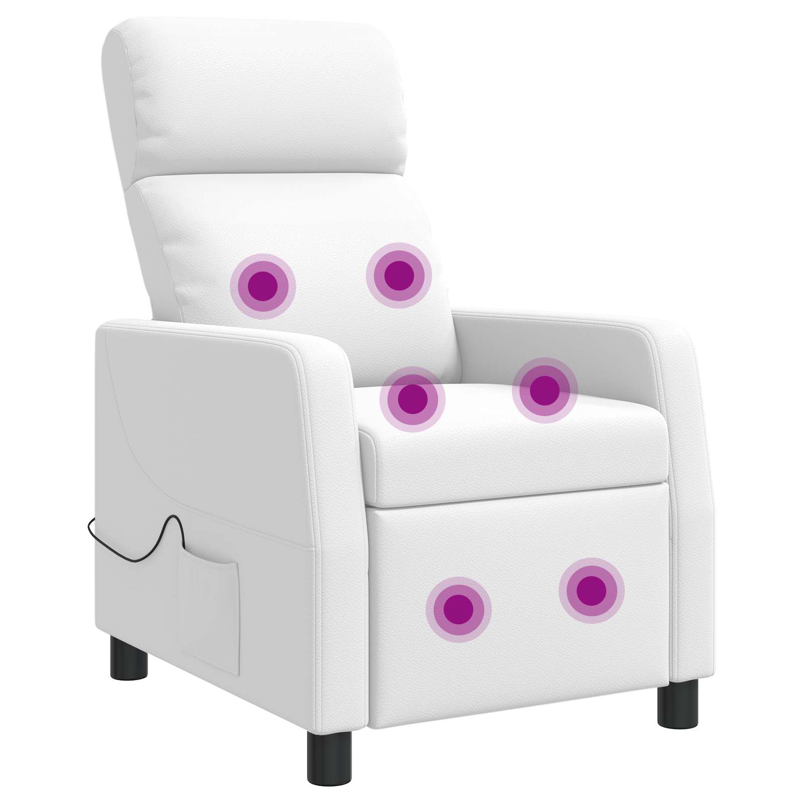 vidaXL Massage Relaxsessel Weiß Kunstleder