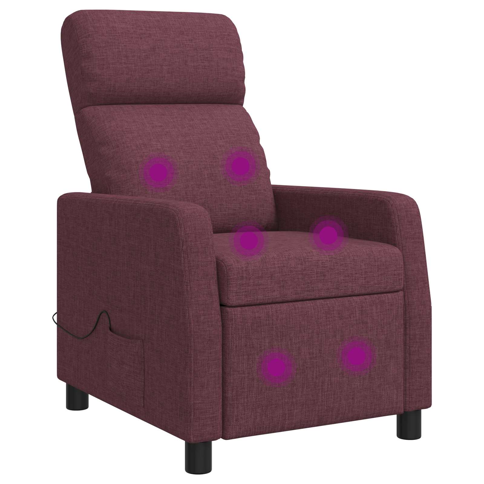 vidaXL Massage Relaxsessel Lila Stoff