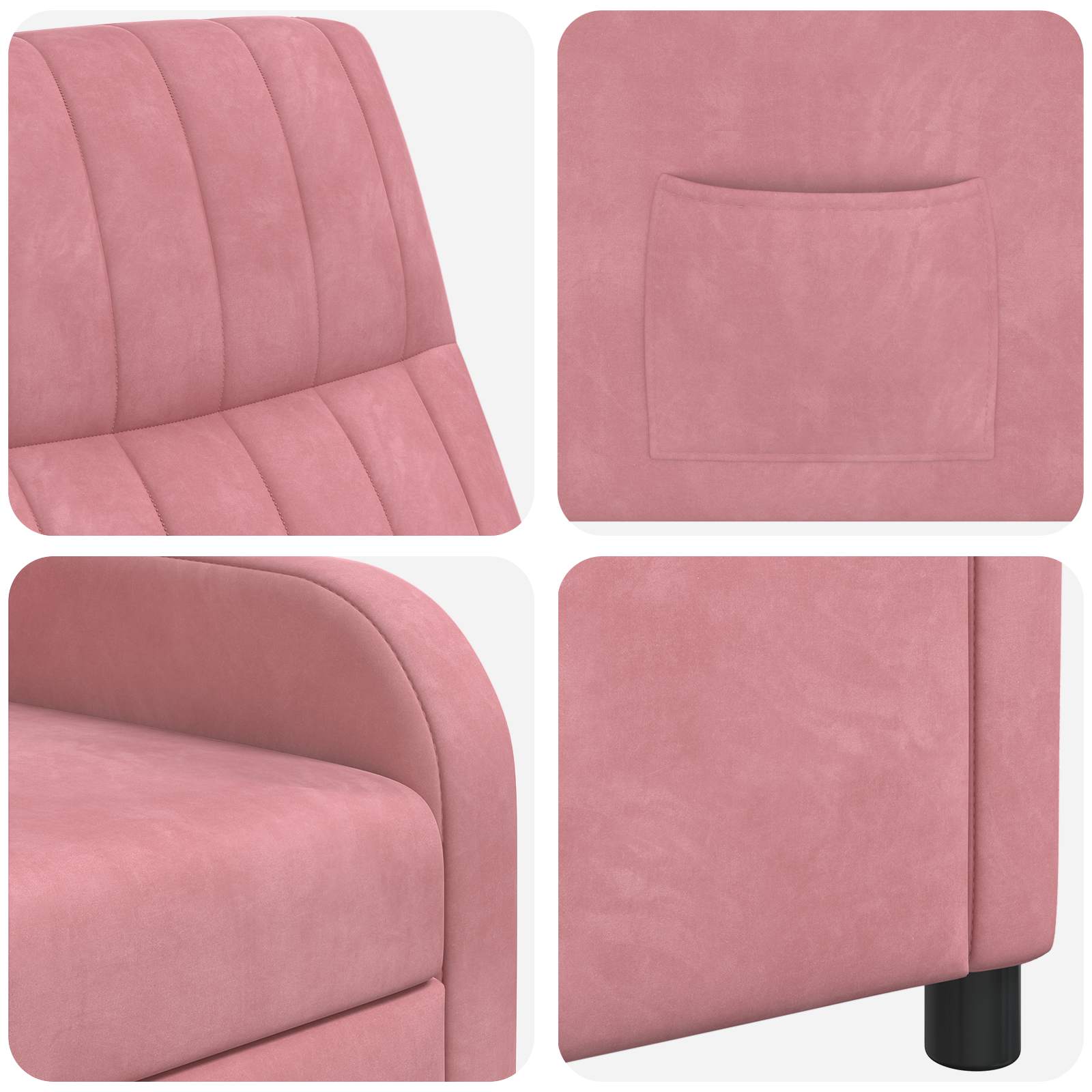 vidaXL Relaxfauteuil Roze fluweel