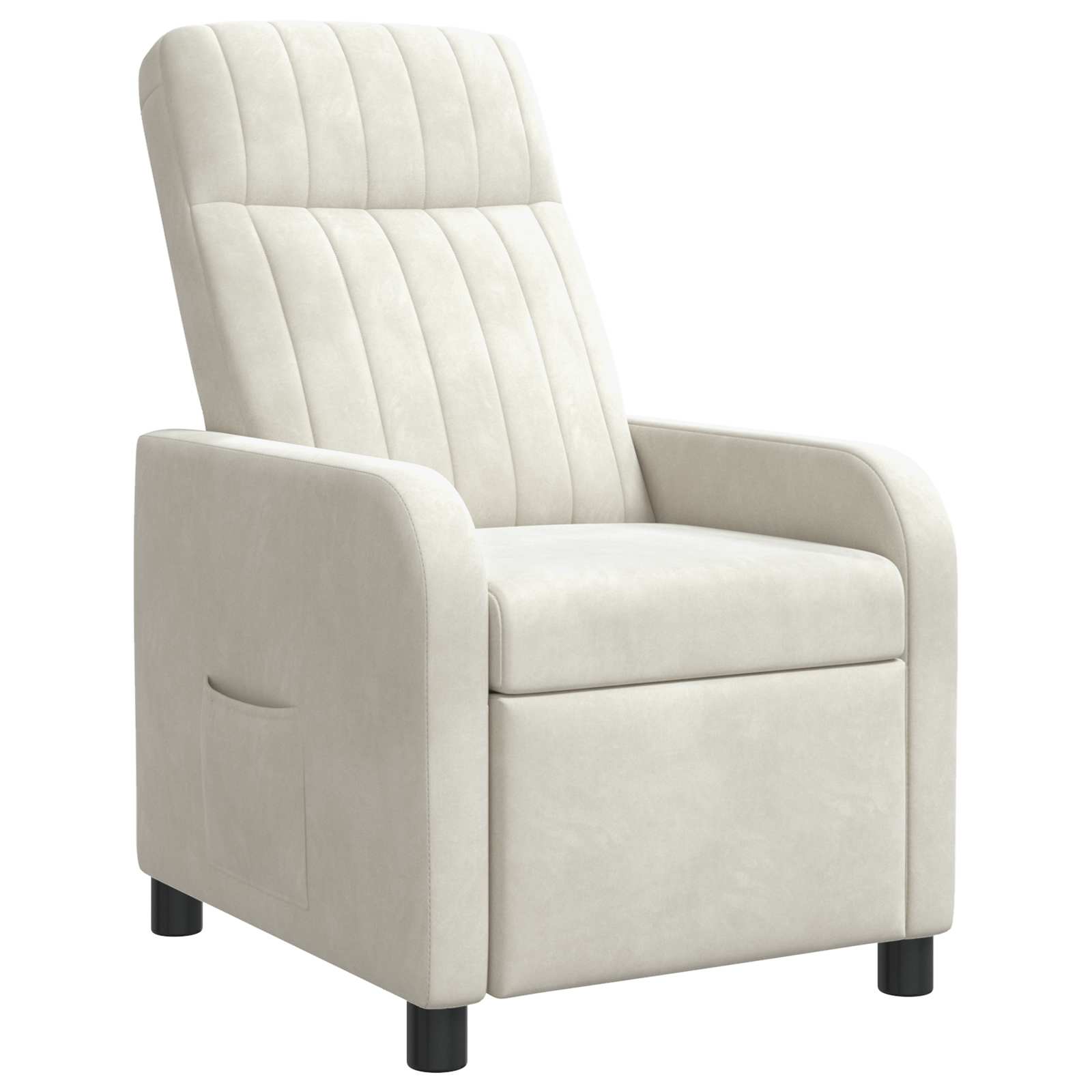 vidaXL Relaxfauteuil Crèmekleurig fluweel