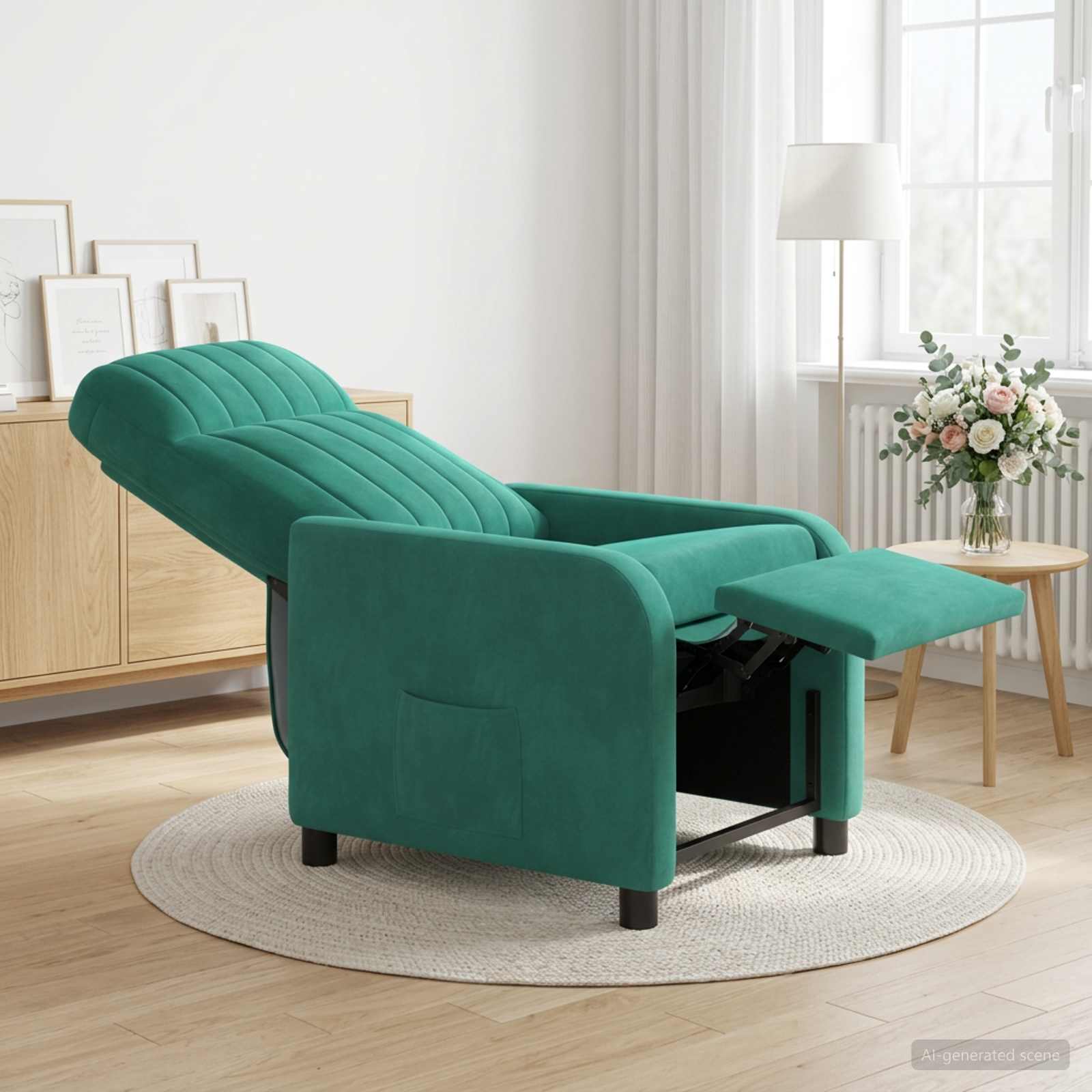 Recliner Turkos Sammet (V)