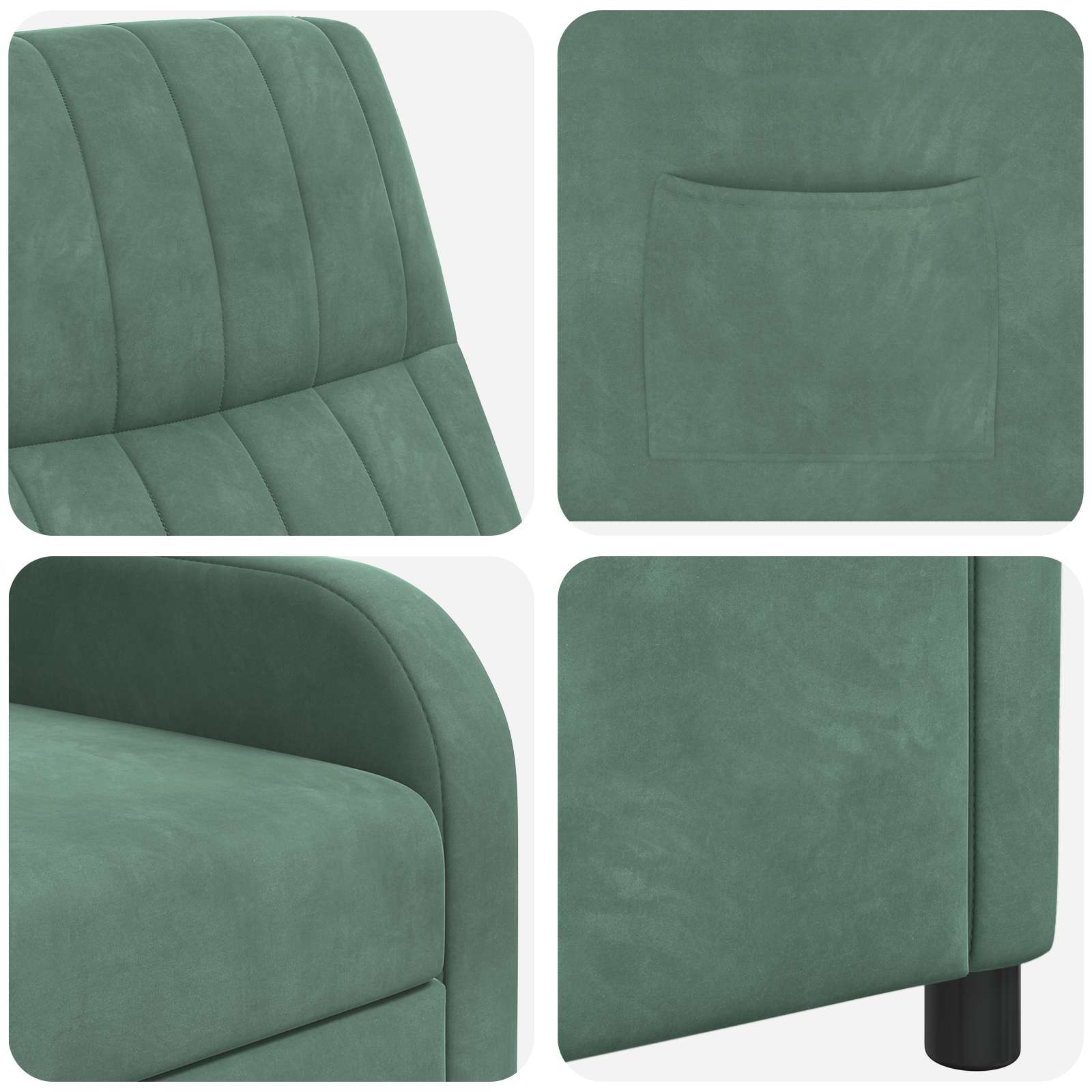 vidaXL Relaxfauteuil Zeegroen fluweel