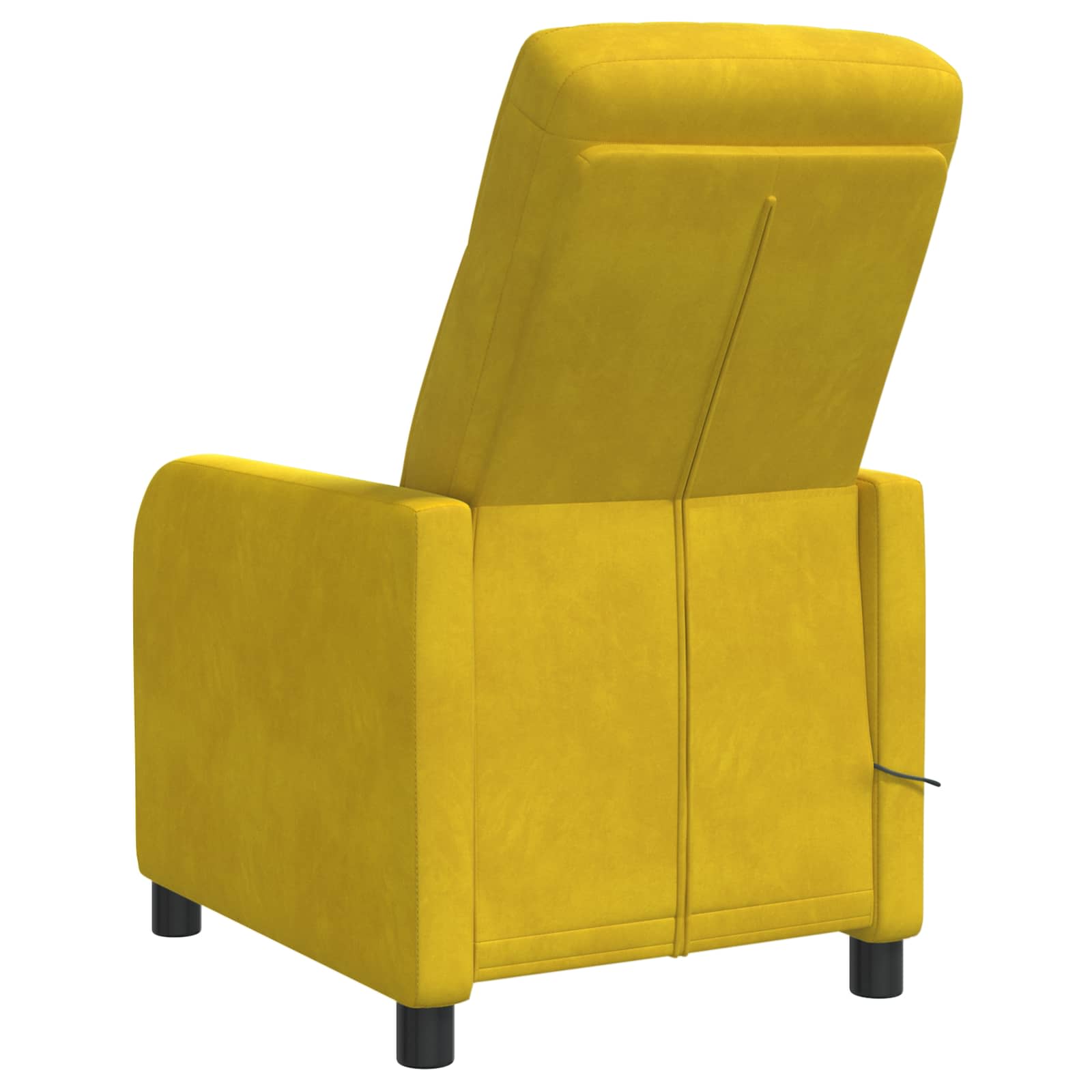 vidaXL Massage Recliner Geel fluweel