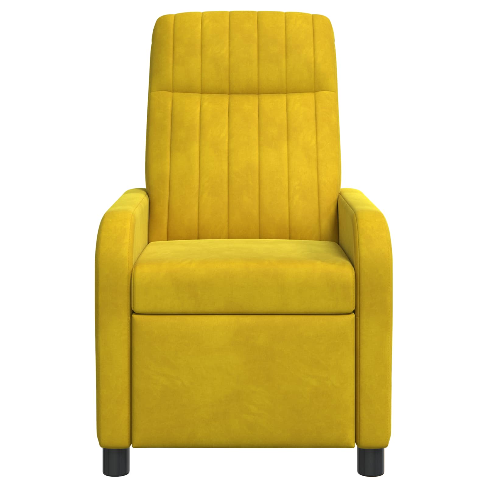 vidaXL Massage Recliner Geel fluweel