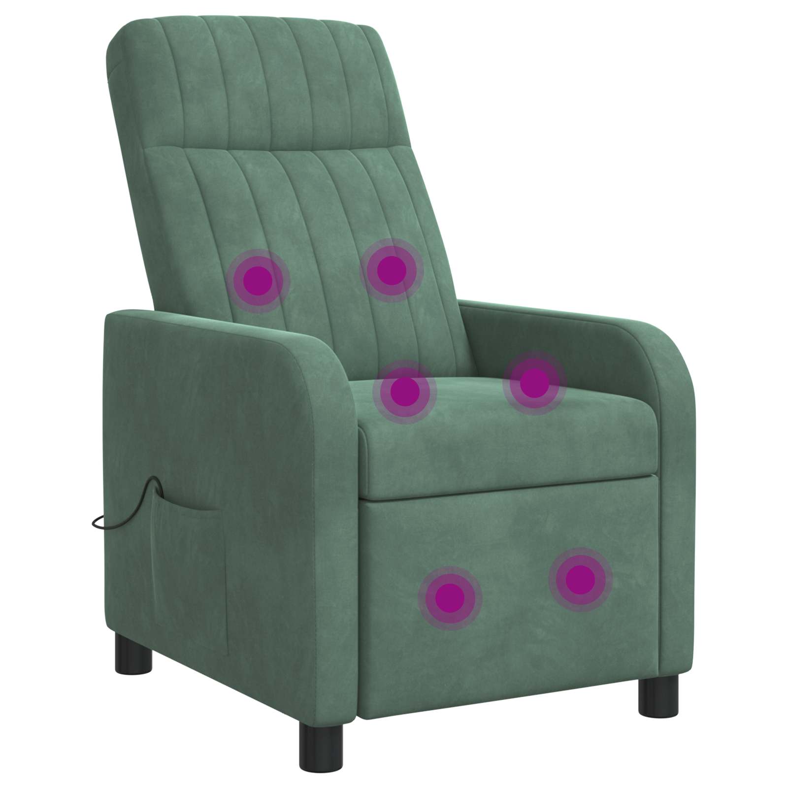 vidaXL Massage Relaxsessel Meergrün Samt (V)