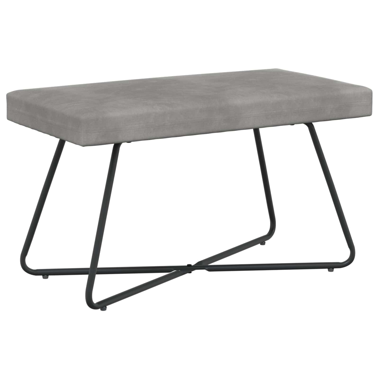 vidaXL bancă Simplu Gri deschis 80 x 40 x 45 cm Catifea