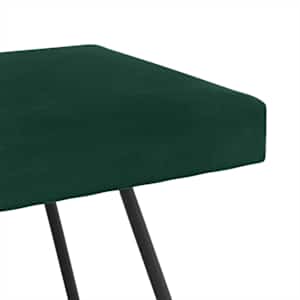 lavice Jednobarevný Tmavě zelená 80 x 40 x 45 cm Samet - obrázek 6