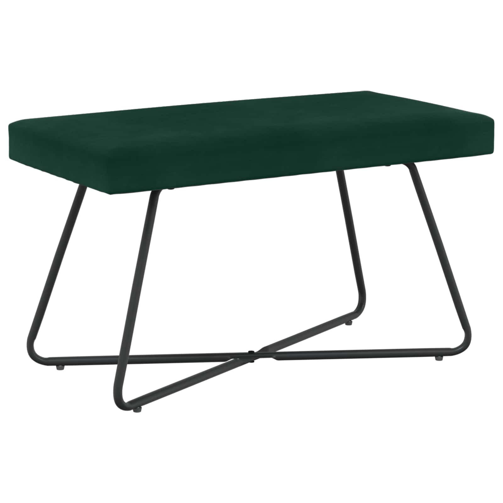 vidaXL bancă Simplu Verde închis 80 x 40 x 45 cm Catifea