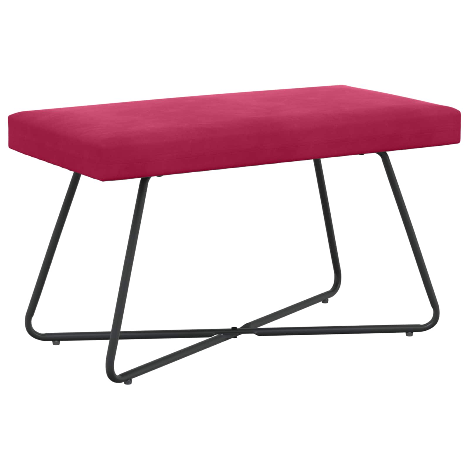 vidaXL bancă Simplu Roșu Vin 80 x 40 x 45 cm Catifea
