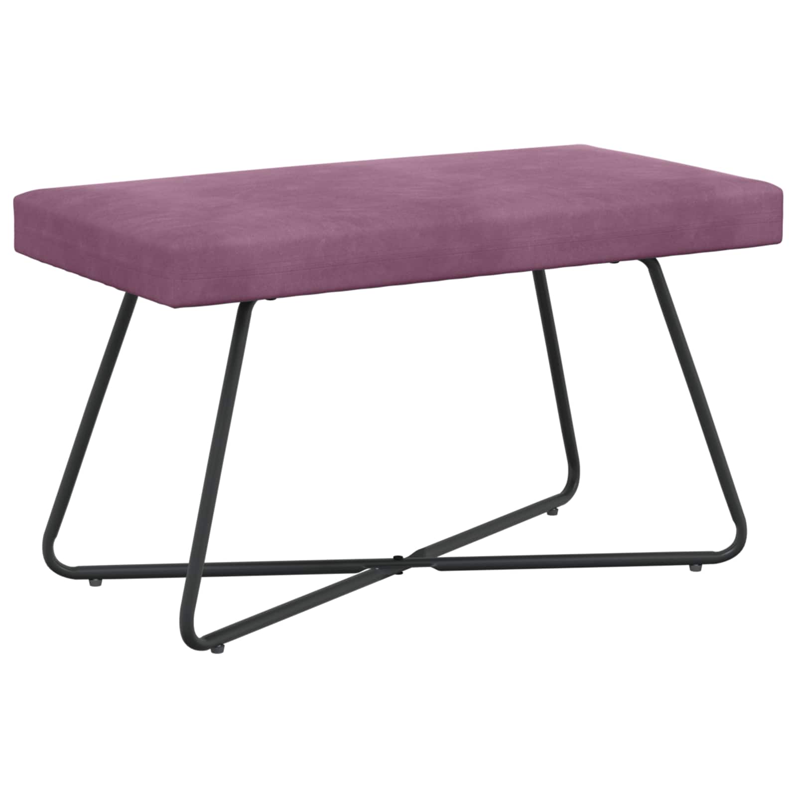 vidaXL bancă Simplu Violet 80 x 40 x 45 cm Catifea
