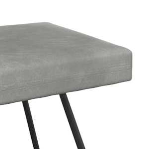 lavice Jednobarevný Světle šedá 110 x 40 x 45 cm Samet - obrázek 6