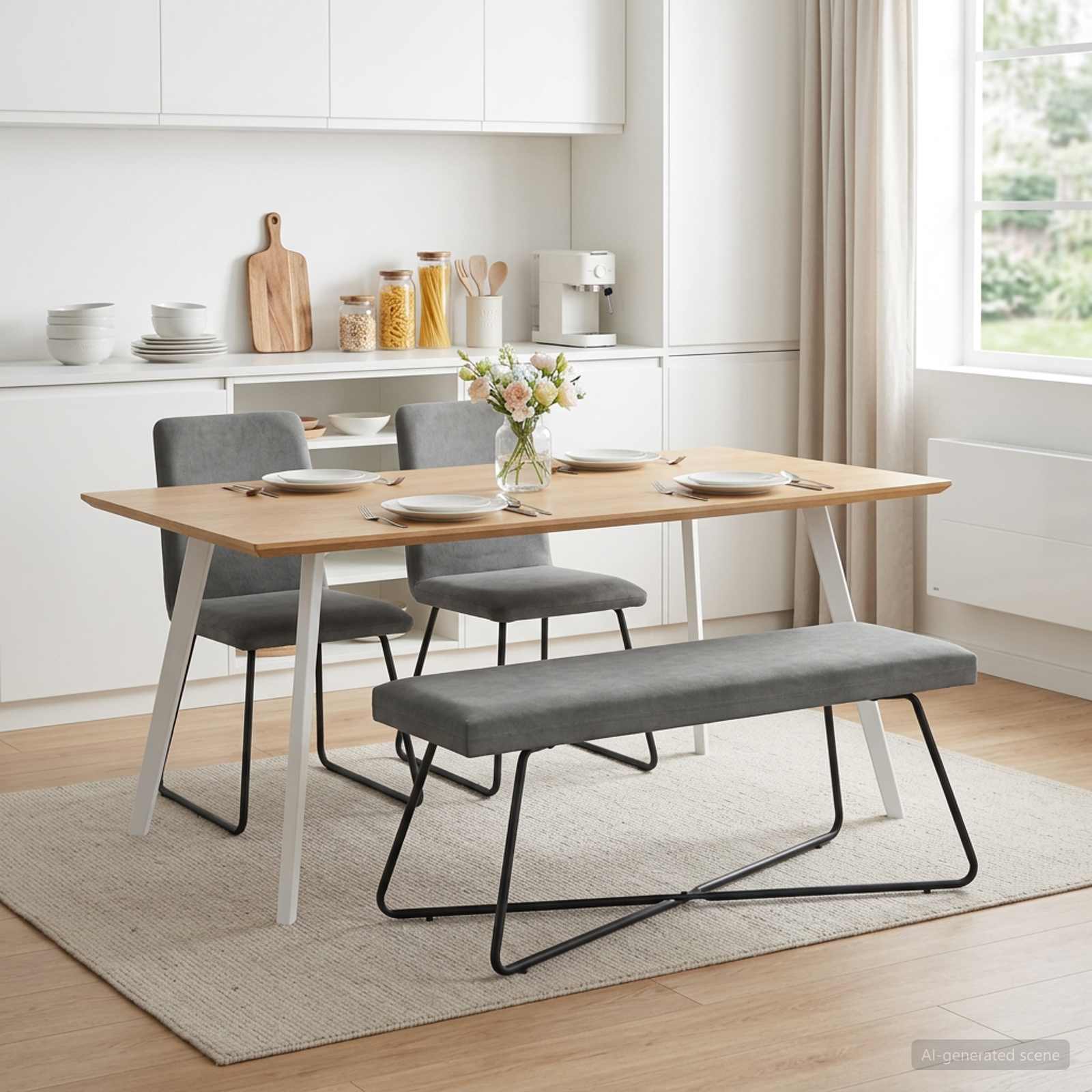 vidaXL bænk Mørkegrå 110 x 40 x 45 cm Fløjl
