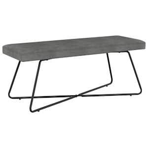 lavice Jednobarevný Tmavě šedá 110 x 40 x 45 cm Samet - obrázek 2