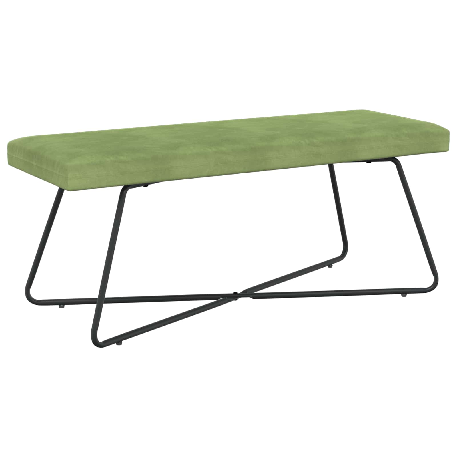 vidaXL bancă Simplu Verde deschis 110 x 40 x 45 cm Catifea