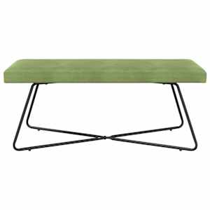 lavice Jednobarevný Světlá zelená 110 x 40 x 45 cm Samet - obrázek 5