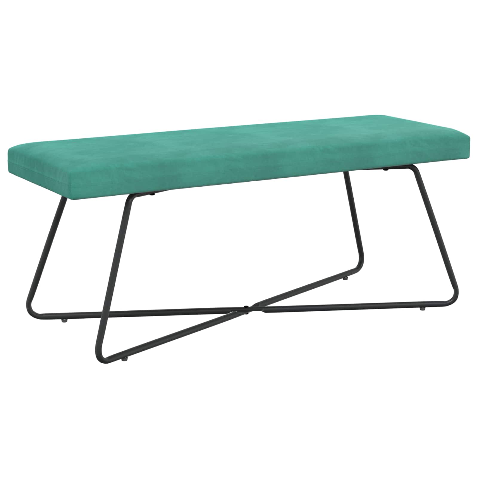vidaXL bancă Simplu Turcoaz 110 x 40 x 45 cm Catifea