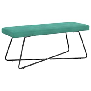 lavice Jednobarevný Tyrkysová 110 x 40 x 45 cm Samet - obrázek 2