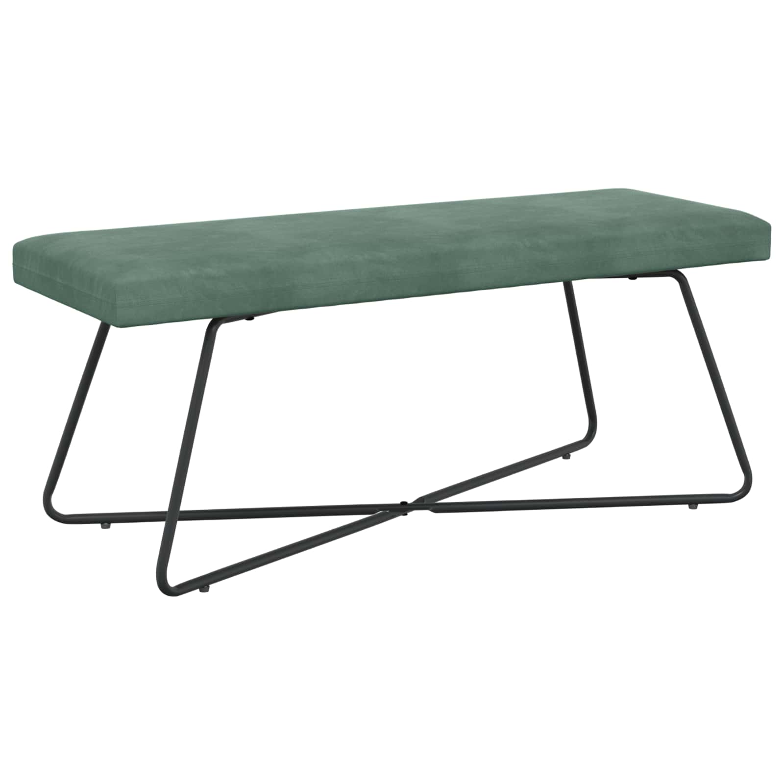 vidaXL bancă Simplu Verde Mării 110 x 40 x 45 cm Catifea