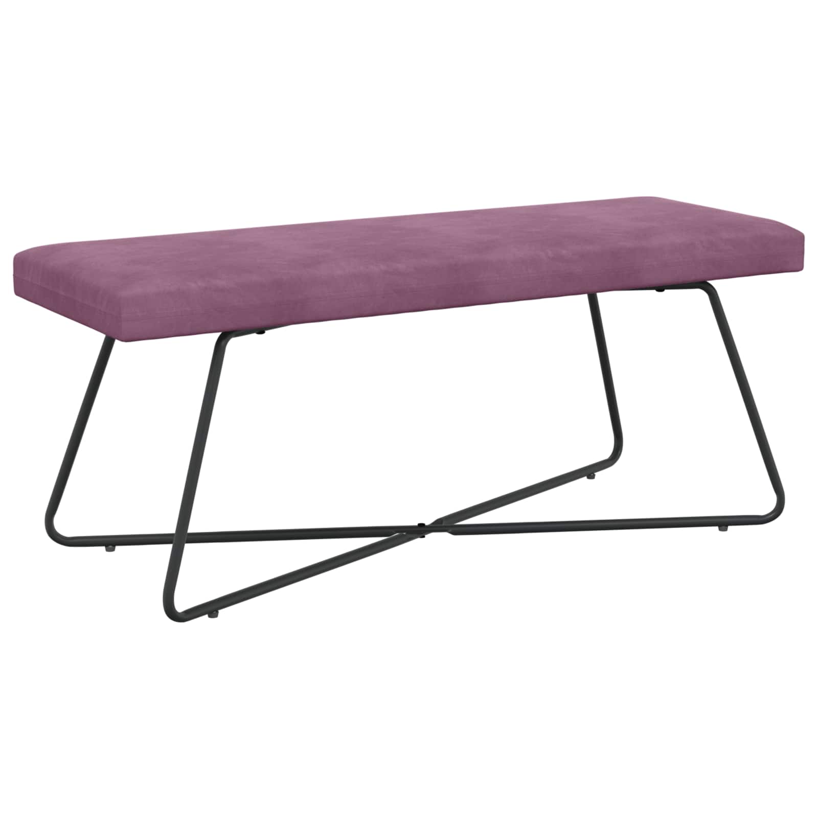 vidaXL bancă Simplu Violet 110 x 40 x 45 cm Catifea
