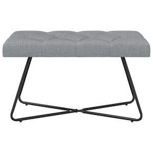 Lavice s knoflíkovým prošíváním Světle šedá 80 x 40 x 46 cm - obrázek 5