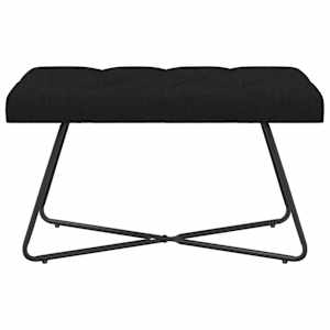 Lavice s knoflíkovým prošíváním Černá 80 x 40 x 46 cm Textil - obrázek 5
