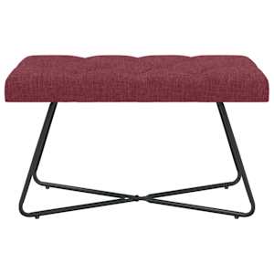 Lavice s knoflíkovým prošíváním Víno Červené 80 x 40 x 46 cm - obrázek 5
