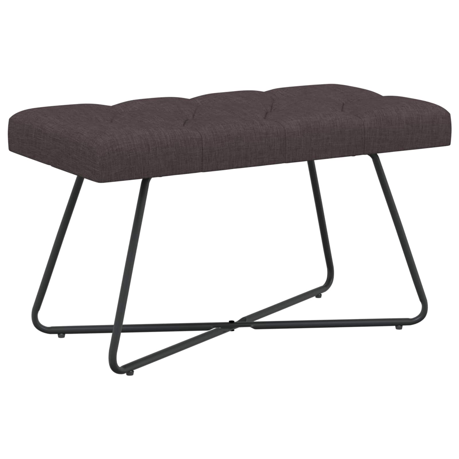 vidaXL Bancă cu butoane capitonate Maro închis 80 x 40 x 46 cm