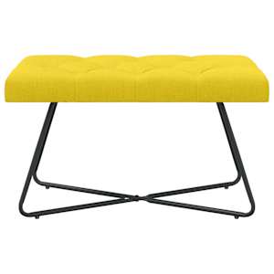 Lavice s knoflíkovým prošíváním Světlá žlutá 80 x 40 x 46 cm - obrázek 5