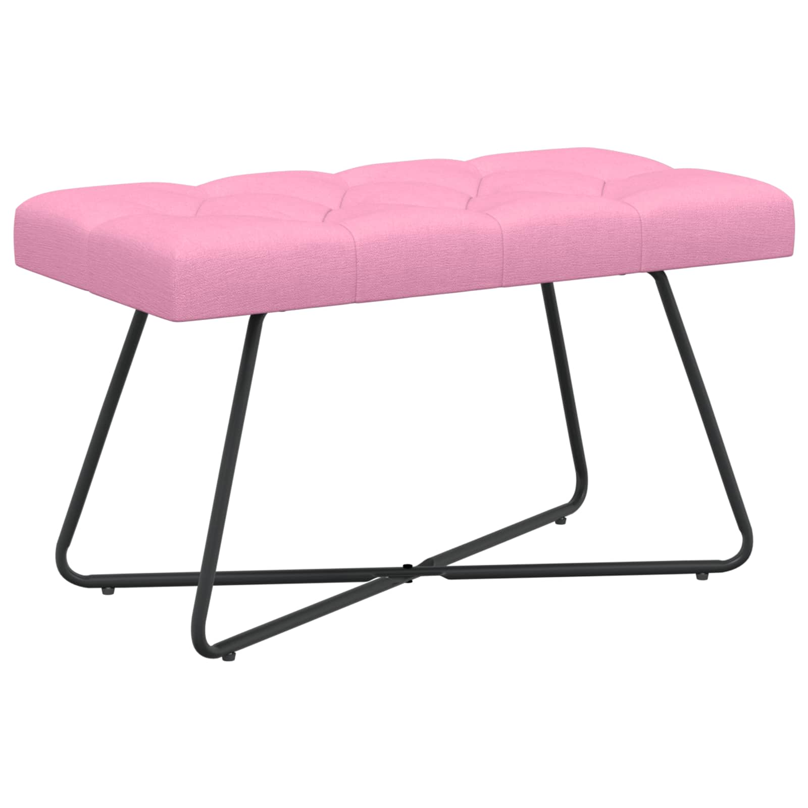 vidaXL Bancă cu butoane capitonate Roz 80 x 40 x 46 cm Țesătură