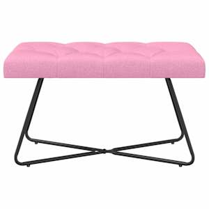 Lavice s knoflíkovým prošíváním Růžová 80 x 40 x 46 cm Textil - obrázek 5