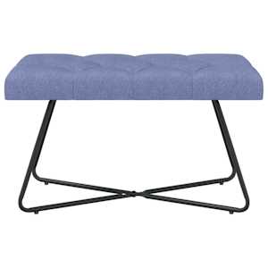 Lavice s knoflíkovým prošíváním Modrá džínovina 80 x 40 x 46 cm - obrázek 5