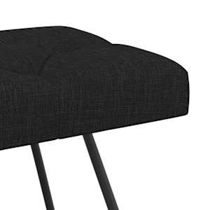 Lavice s knoflíkovým prošíváním Černá 110 x 40 x 46 cm Textil - obrázek 6
