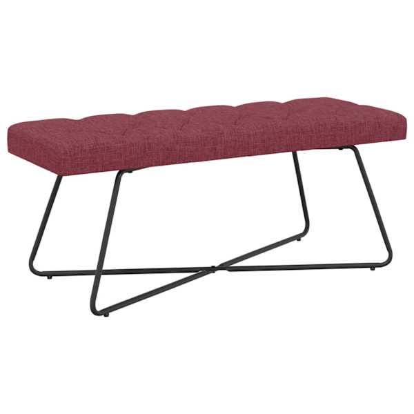 vidaXL N&ouml;&ouml;riga pehmendatud pink Veinpunane 110 x 40 x 46 cm kangas