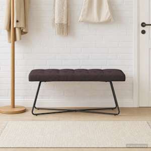 Lavice s knoflíkovým prošíváním Tmavě hnědá 110 x 40 x 46 cm - obrázek 3