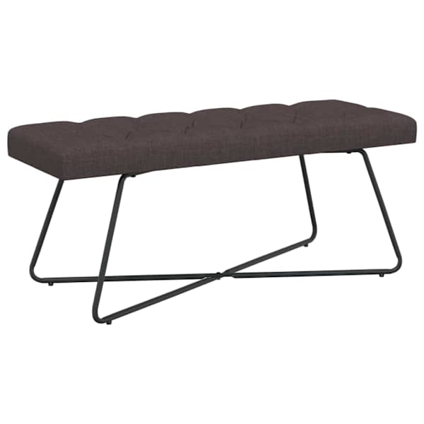vidaXL N&ouml;&ouml;riga pehmendatud pink Tume pruun 110 x 40 x 46 cm kangas