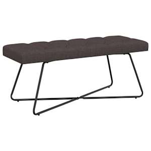 Lavice s knoflíkovým prošíváním Tmavě hnědá 110 x 40 x 46 cm - obrázek 2