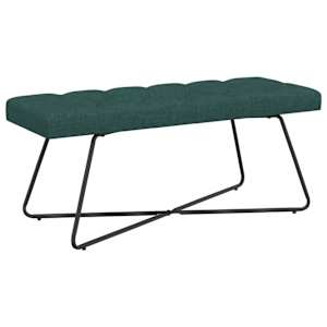 Lavice s knoflíkovým prošíváním Tmavě zelená 110 x 40 x 46 cm - obrázek 2