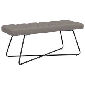 Lavice s knoflíkovým prošíváním Taupe 110 x 40 x 46 cm Textil - obrázek 2