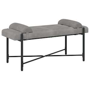 vidaXL N&ouml;&ouml;bitatud pink patjadega Helehall 110 x 40 x 46 cm Samet