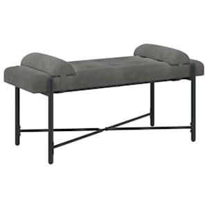 vidaXL N&ouml;&ouml;bitatud pink patjadega Tumehall 110 x 40 x 46 cm Samet