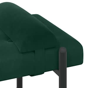 Lavice s knoflíky a polštáři Tmavě zelená 110 x 40 x 46 cm - obrázek 7