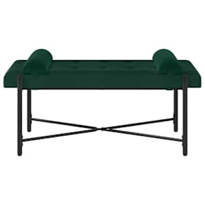 Lavice s knoflíky a polštáři Tmavě zelená 110 x 40 x 46 cm - obrázek 6