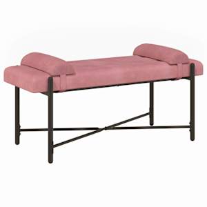 vidaXL N&ouml;&ouml;bitatud pink patjadega Roosa 110 x 40 x 46 cm Samet