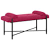 vidaXL N&ouml;&ouml;bitatud pink patjadega Veinpunane 110 x 40 x 46 cm Samet