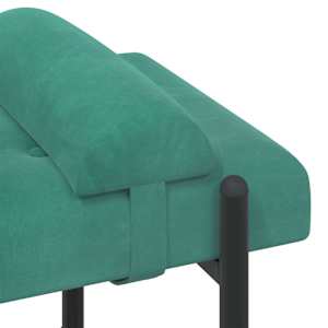 Lavice s knoflíky a polštáři Tyrkysová 110 x 40 x 46 cm Samet - obrázek 7