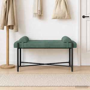 Lavice s knoflíky a polštáři Mořská zelená 110 x 40 x 46 cm - obrázek 5
