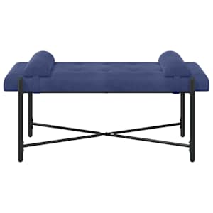 Lavice s knoflíky a polštáři Policová modrá 110 x 40 x 46 cm - obrázek 6