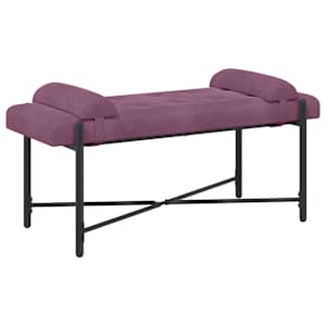 vidaXL N&ouml;&ouml;bitatud pink patjadega Lilla 110 x 40 x 46 cm Samet